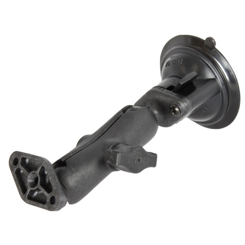 RAM Mount Composite Twist Lock Suction Cup w\/Double Socket Arm & Double Base Adapter [RAP-B-166U]