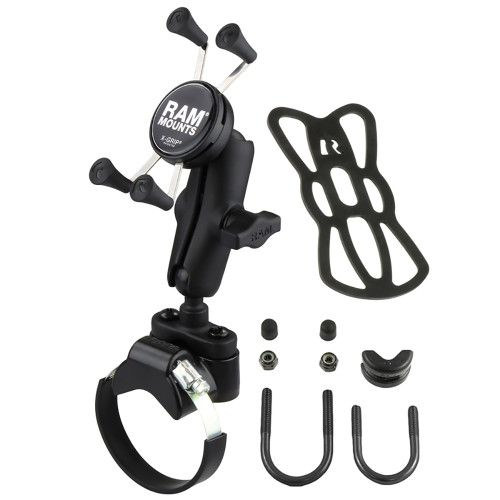 RAM Mount Strap Clamp, Roll Bar Mount w\/Universal X-Grip Cell\/iPhone Cradle [RAM-B-231-2-UN7U]