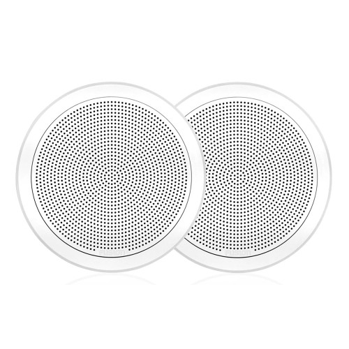 FUSION FM-F65RW FM Series 6.5" Flush Mount Round Marine Speakers - White Grill - 120W [010-02299-00]