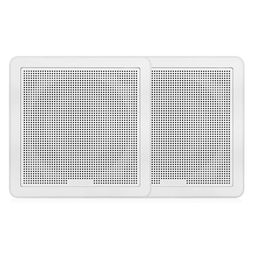 FUSION FM-F77SW FM Series 7.7" Flush Mount Square Marine Speakers - White Grill - 200W [010-02300-10]