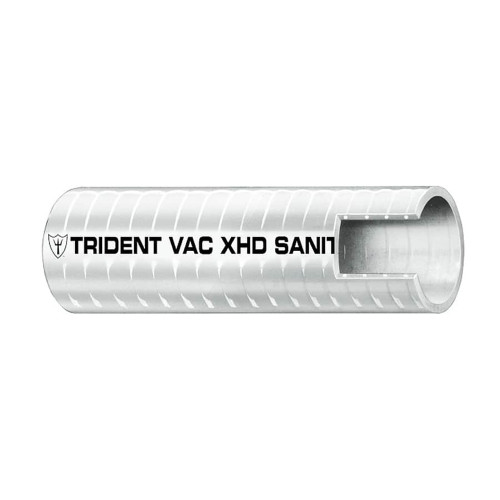Trident Marine 1-1\/2" VAC XHD Sanitation Hose - Hard PVC Helix - White - Sold by the Foot [148-1126-FT]