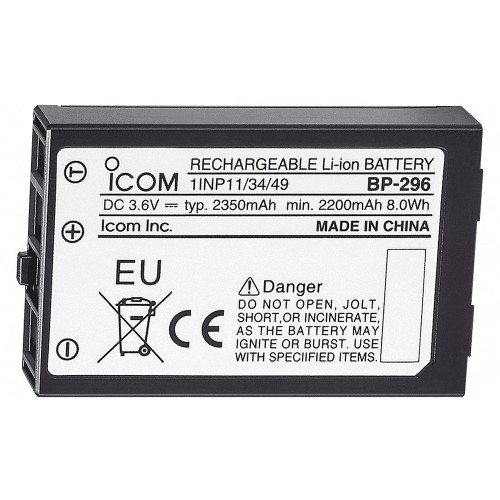 Icom BP-296 Li-Ion Battery - 3.6V - 2350mAh f\/M37 [BP296]