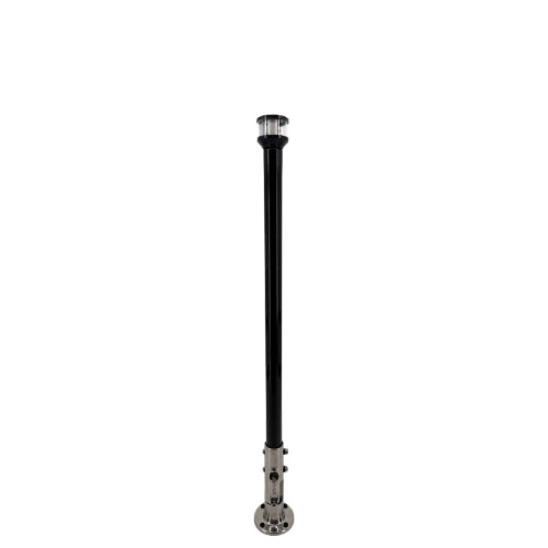 Seaview 12" Manually Folding Light Post w\/316 Stainless Steel Base  LTBLED12C5 Navigation Light - Black [SVMHB112LEDSSB]