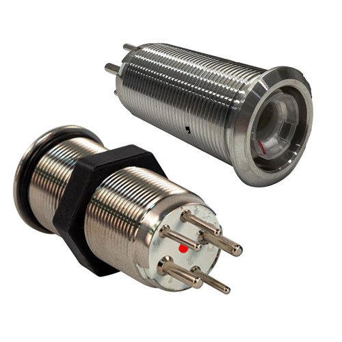 Bluewater 19mm Inrush Push Button Switch Off\/On - Blue\/Red LED Switch Body Only [9057-1113]