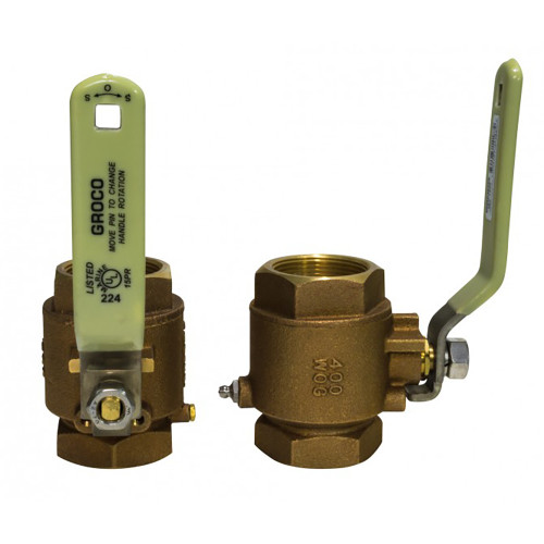 GROCO 2-1\/2" NPT Bronze Inline Valve [IBV-2500]