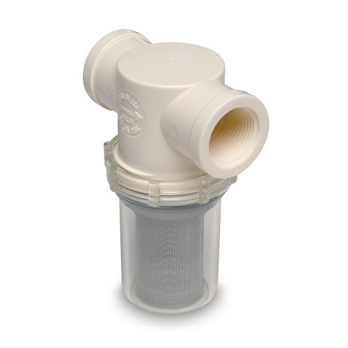 Shurflo by Pentair 1" Raw Water Strainer w\/Bracket  Fittings - 50 Mesh [253-321-01]