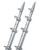 TACO 15' Silver\/Silver Outrigger Poles - 1-1\/8" Diameter [OT-0442VEL15]