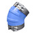Trident Marine 6" ID 45-Degree Blue Silicone Molded Wet Exhaust Elbow w\/4 T-Bolt Clamps [240V6000-S\/S]