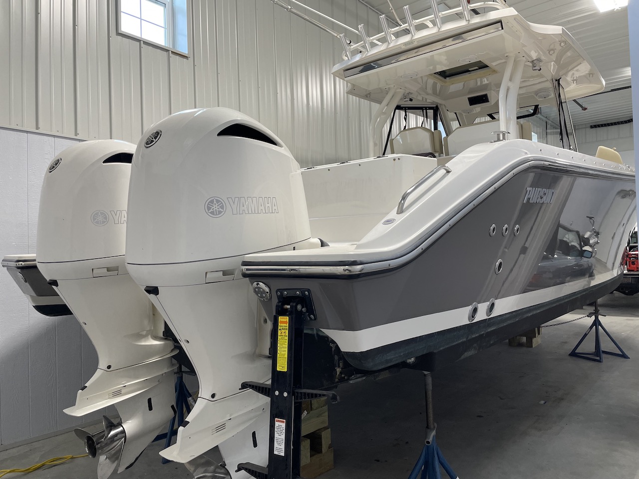 Heated indoor boat storage at Seatoys Marine on Cape Cod