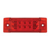 Rectangular Wide Angle Spyder LED Light Only - Red LED/ Red Lens-Grand General-76212