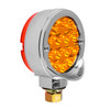 Chrome Plastic Bezel W/ Visor For 3" Round Pedestal Light - Upside Down Installation-Grand General-78399