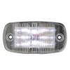 Rectangular Camel Back Wide Angle LED Marker Light - White LED/Clear Lens-Grand General-76227