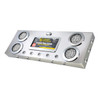 Stainless Steel Rear Center Light Panel with 4" & 1" LEDs, License Plate and Under Glow Effect-Grand General-91301