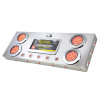 Stainless Steel Rear Center Light Panel with 4" & 1" Dual Function LEDs-Grand General-91303