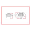 Mini Oval Button Clear Red LED - 3 Wire-Trux-TLED-B4CR