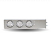 Mud Flap Hanger with Flat Top & 4 x 4" Dual Revolution (R/W) & 2 x 4" Clear Red LEDs & Bezels