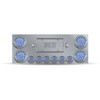 Stainless Steel Rear Center Panel With 4 X 4", 6 X 2" Dual Revolution (Red/Blue) & 2 License Light Leds-Trux-TU-9001L4