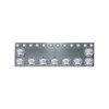 Stainless Steel Wide Rear Center Panel with 9 x 4 & 12 x 2" Clear LEDs & Bezels-Trux-TU-9013LC