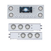 SS Rear Center Panel and Mud Flap Hangers Set Red Led/Clear Lens