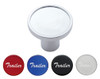 "Trailer" Chrome Aluminum Screw-On Air Valve Knob W/ Multi Color Glossy Sticker-United Pacific-22992