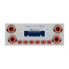 SS Rear Center Panel w/ Four 23 LED 4" Lights & Six 9 LED 2" Mirage Lights & Visors - Red LED/Red Lens-United Pacific-34498