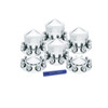 Chrome Pointed Axle Cover Combo Kit w/ 33mm Standard Nut Cover & Nut Cover Tool