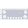 Stainless Steel Rear Center Light Panel W/ Four 4" Light Cutouts & Six 2" Light Cutouts-United Pacific-21493