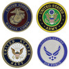 1 3/4" U.S. Military Adhesive Metal Medallion - Air Force-United Pacific-22974