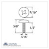 1/2" Long Peterbilt Dash Screw - OEM Style  - 4 Pack