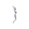 Chrome Nude Lady Shape Grab Handle