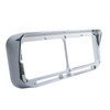 Rectangular Dual Headlight Bezel w/ Visor - LED Cutout