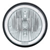7" Crystal Headlight w/ White LED Halo Ring