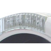 Stainless Steel Classic Half Moon Headlight No Bulb w/ LED Turn Signal - Clear Lens