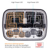 5" X 7" Heated LED Headlight With Polycarbonate Lens & Housing
