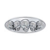 Chrome Oval Emblem - 3D Skull