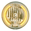 7" Crystal Headlight w/ 34 Amber LED Position Light