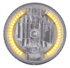 7" Crystal Headlight w/ 34 White LED Position Light