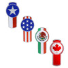 Chrome Die Cast Mexico Flag Emblem
