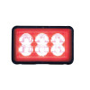 6 High Power LED Rectangular Warning Light W/ Bracket - Amber LED