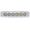 6 High Power LED Super Thin Warning Light - Amber LED/Clear Lens