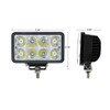 8 High Power LED Rectangular Work Light With Chrome Reflector