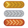 35 LED Reflector Oval Sequential Turn Signal Light - Red LED/Red Lens