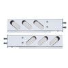 2 1/2" Bolt Pattern Stainless Spring Loaded Light Bar W/ Six Oval Light Cutouts