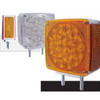 45 LED Double Stud Double Face Turn Signal Light (Passenger) - Amber & Red LED/Clear Lens