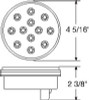 12 LED 4" Reflector Auxiliary/Utility Light - White LED/Clear Lens