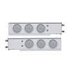2-1/2" Bolt Pattern SS Spring Loaded Bar w/6X 4" 7 LED Lights &amp; Visors -Red LED/Clear Lens