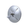 7 1/2" Stainless Steel Convex Mirror With Centered Mounting Stud
