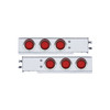 2-1/2" Bolt Pattern SS Spring Loaded Rear Bar w/6X 4" Red LED "Mirage" Lights & Visor -Red Lens