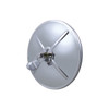8 1/2" Stainless Steel Convex Mirror With Centered Mounting Stud