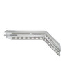 30" Chrome 45 Degree Angled Heavy Duty Mud Flap Hanger - 1 1/8" Bolt Pattern